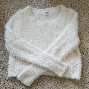 Fuzzy white sweater